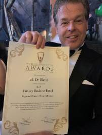 2L De Blend winner World Luxury Hotel Award